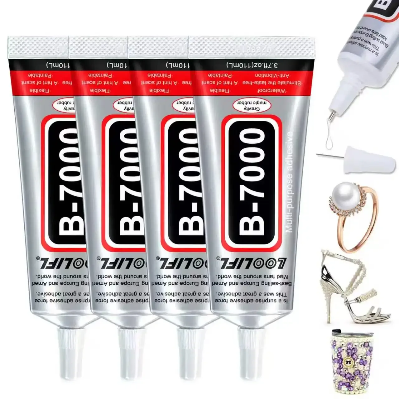 Adesivo B7000 transparente para reparos e bricolagem