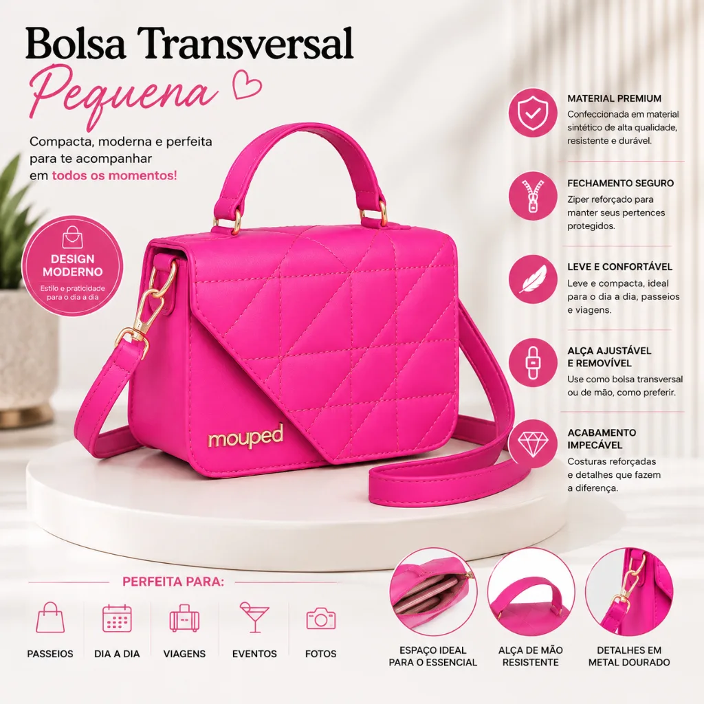 Bolsa transversal de ombro
