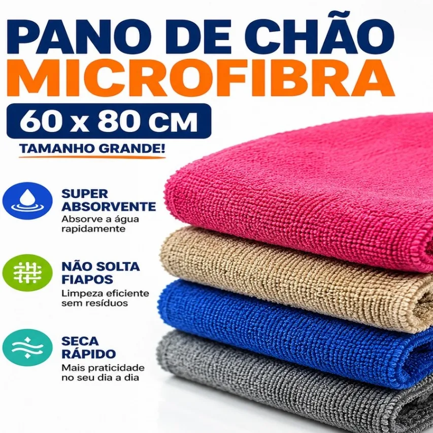 Kit de panos de chão de microfibra