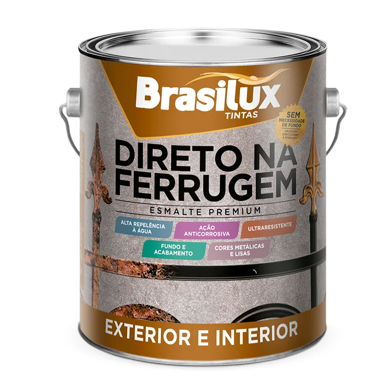 Tinta sintética Brasilux para superfícies enferrujadas
