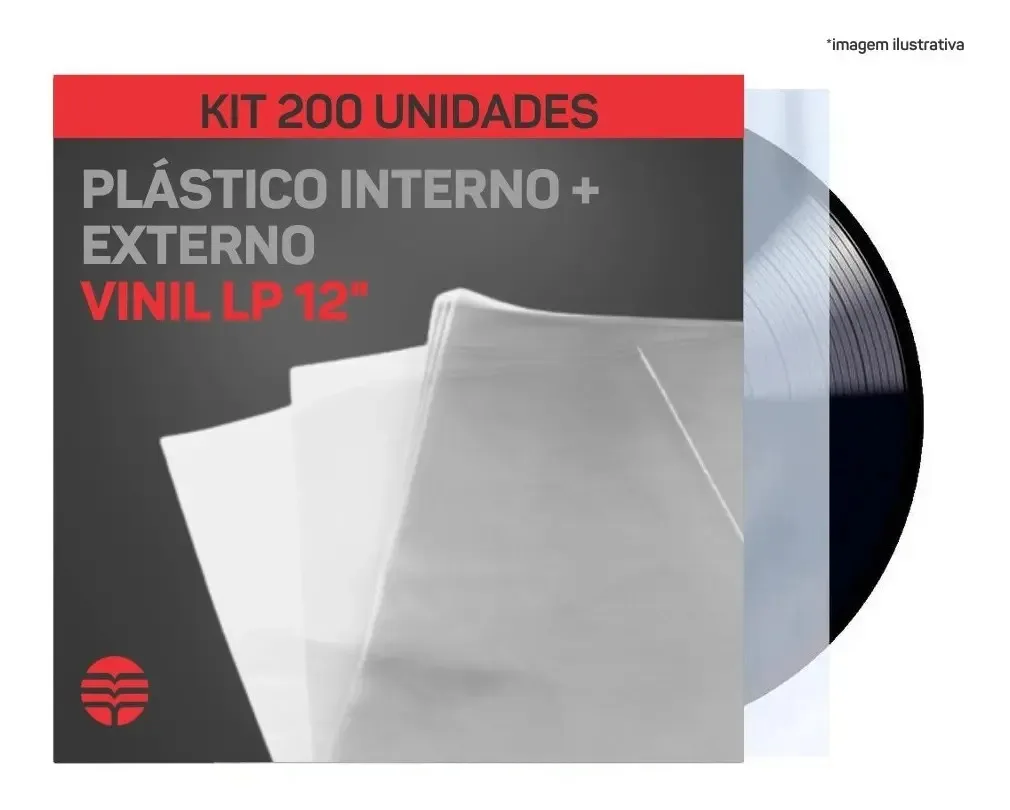Kit de capas plásticas para discos LP