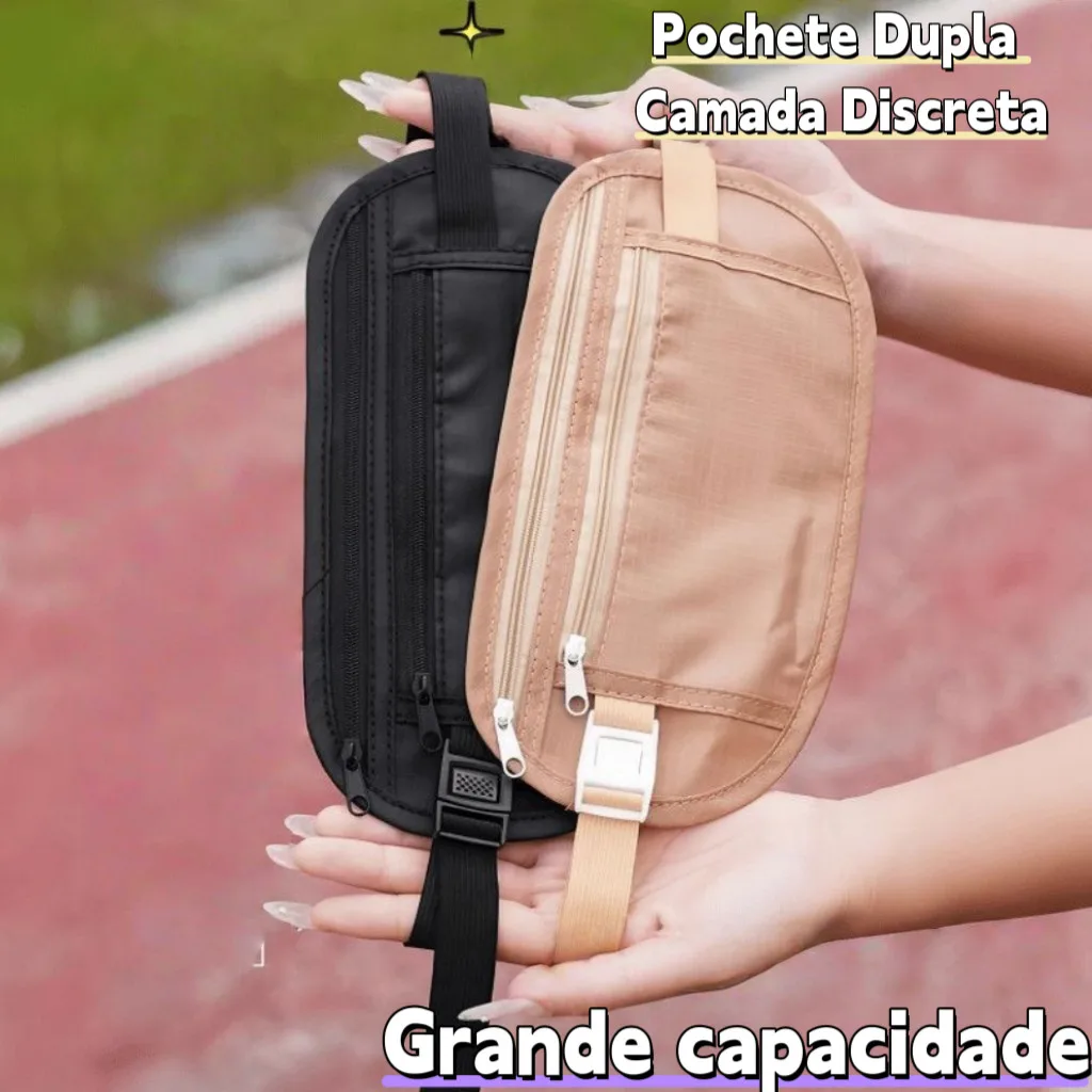 Pochete Doleira Antifurto Nylon Impermeável