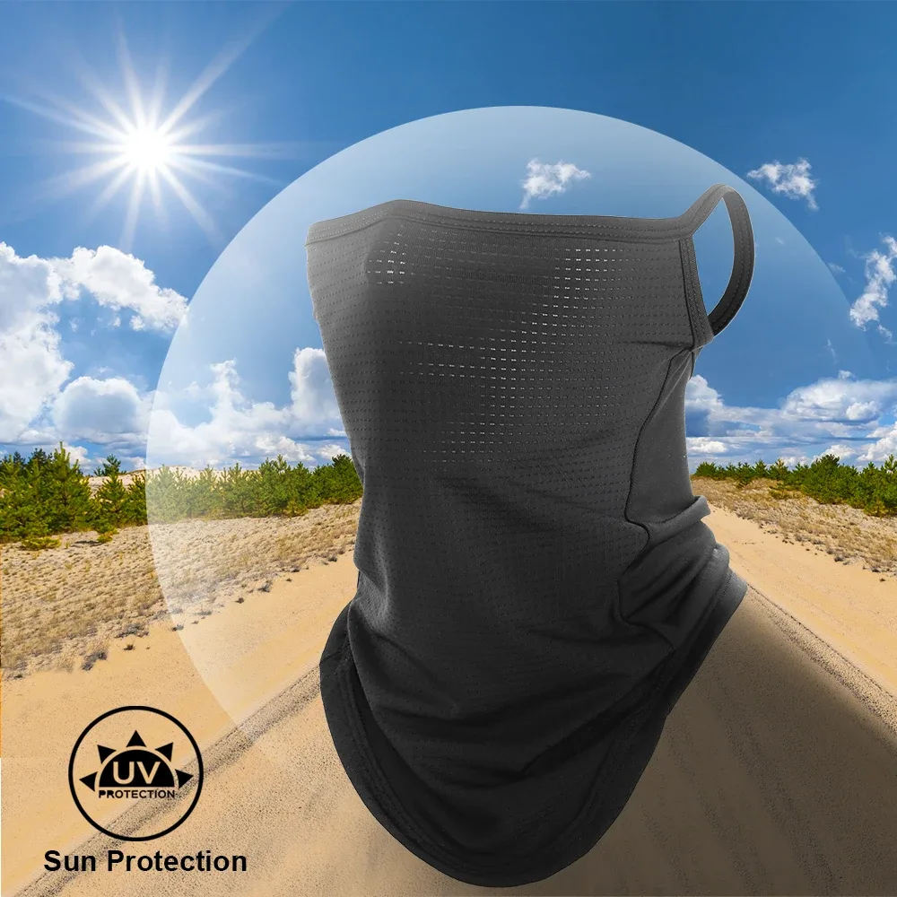 Máscara facial de proteção solar para ciclismo