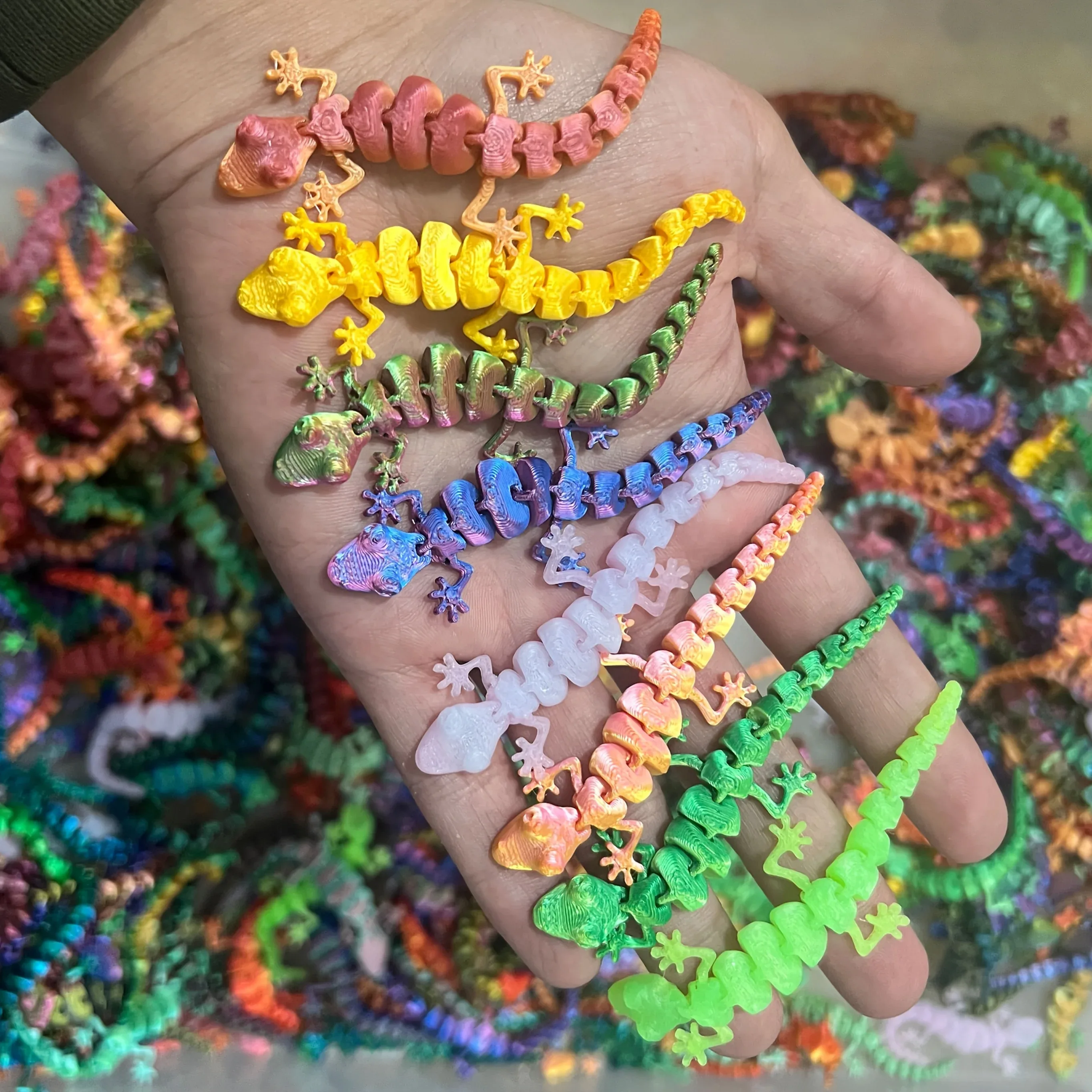 Lagarto articulado decorativo impresso em 3D