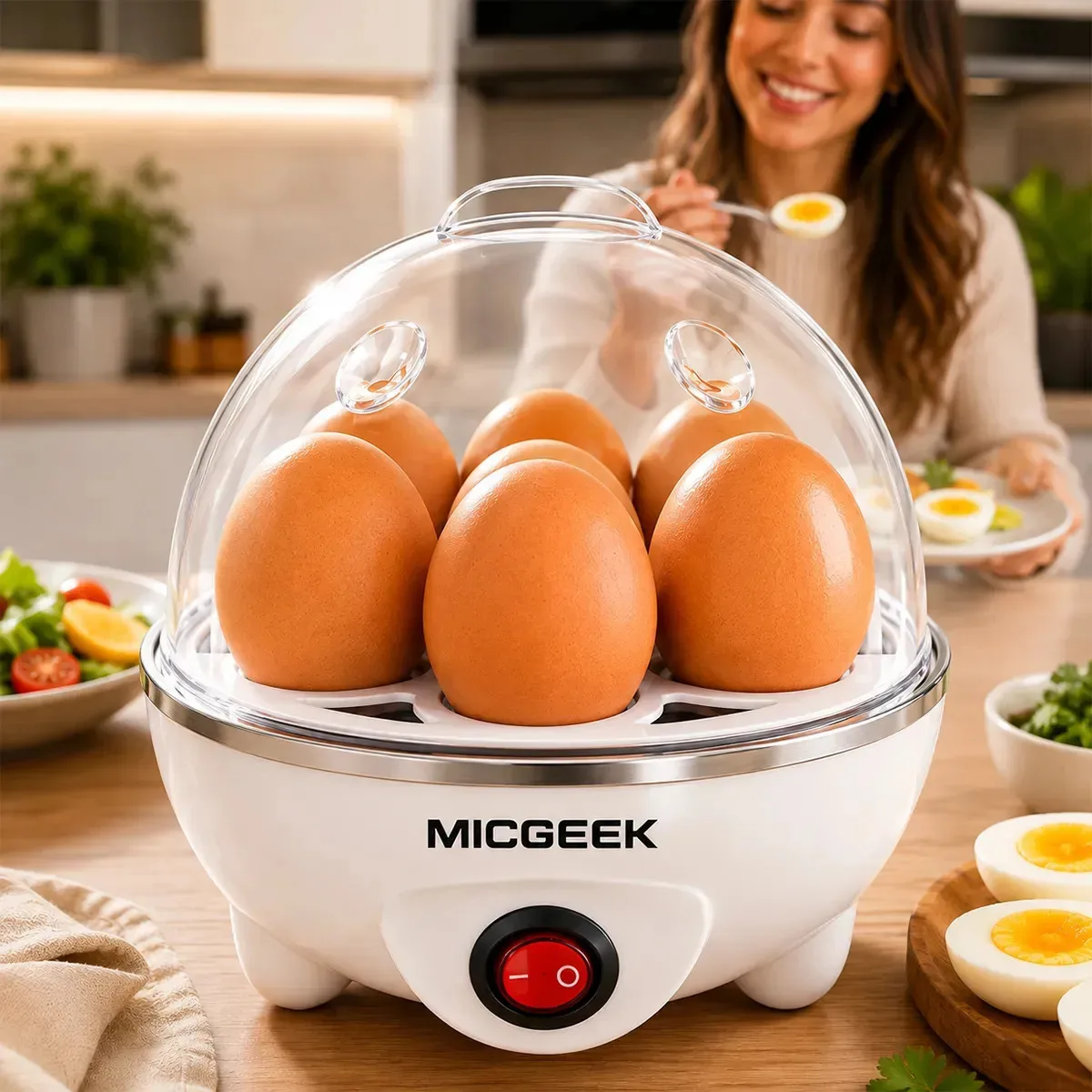 Cozedor de ovos elétrico Micgeek para 7 ovos