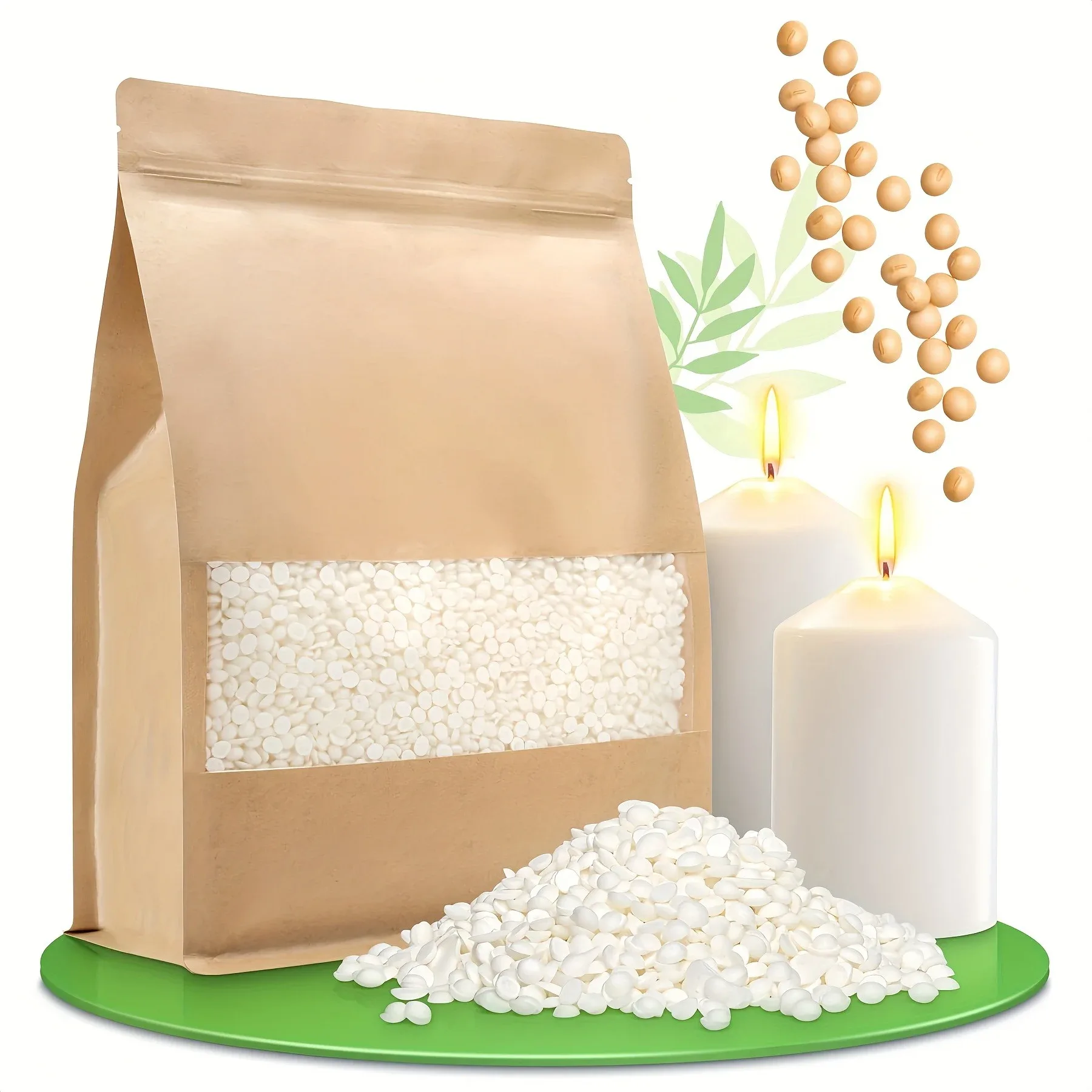 Cera de soja para fabricação de velas