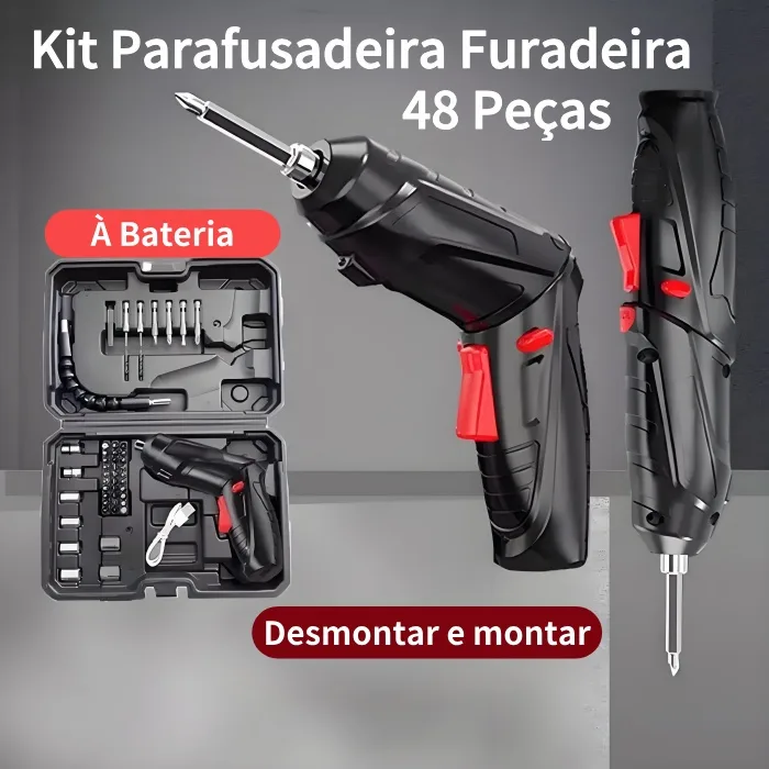 Kit de parafusadeira e furadeira sem fio