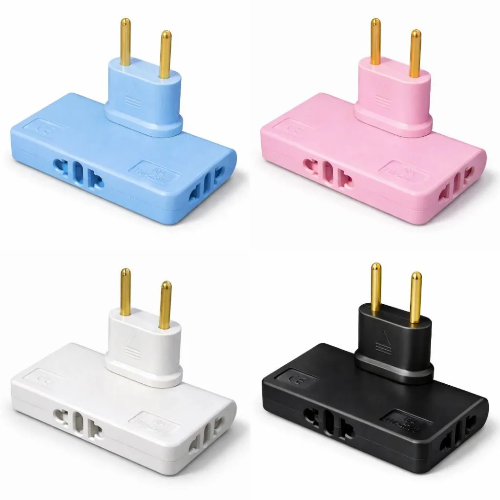 Adaptador universal de tomada dobrável bivolt
