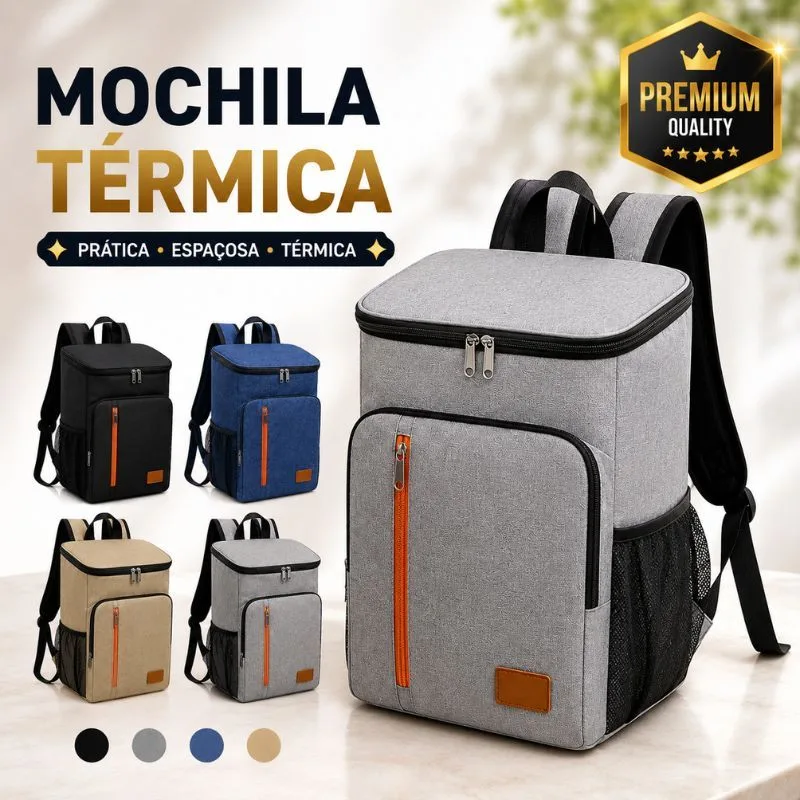 Mochila térmica de 20 litros para alimentos