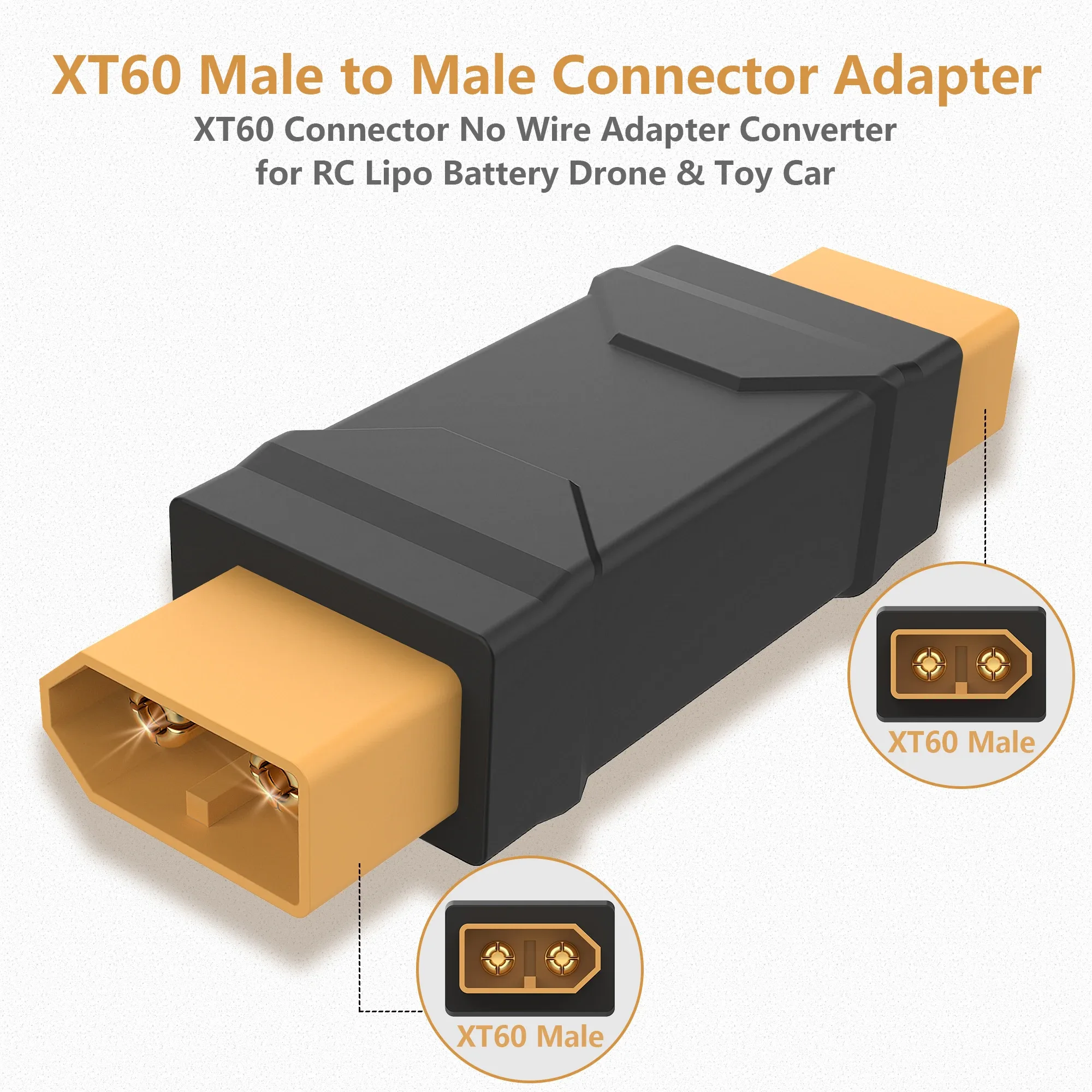 Adaptador XT60 macho para bateria de aeromodelismo