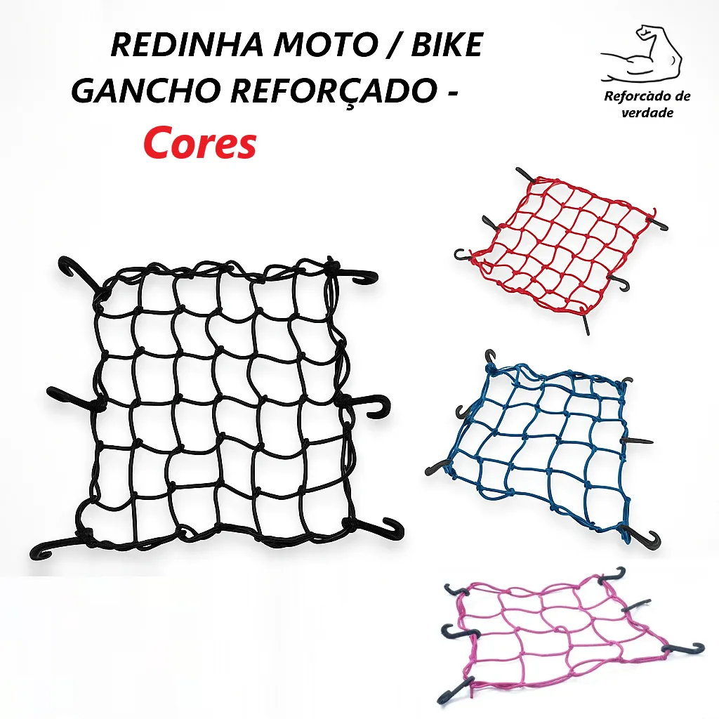 Rede elástica para moto e bicicleta