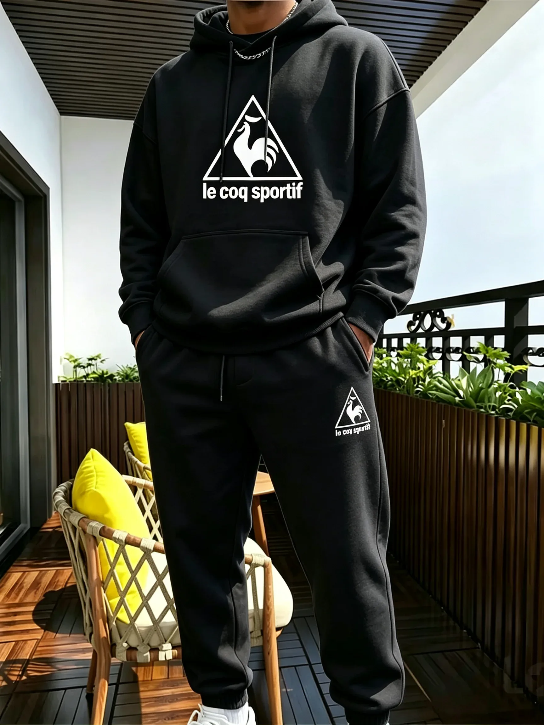 Conjunto esportivo masculino de moletom