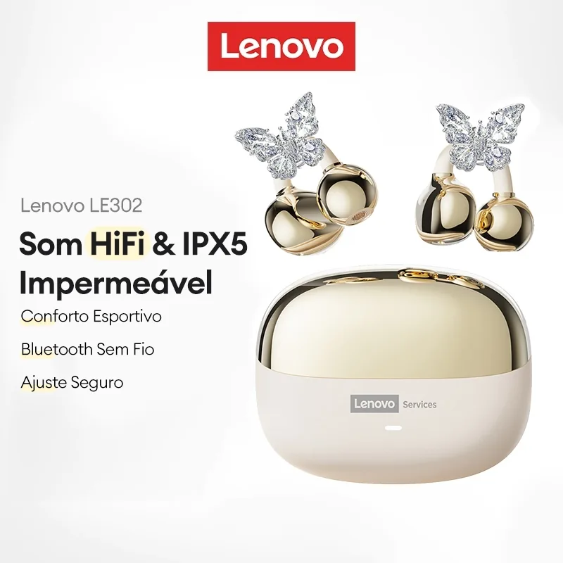 Fones de ouvido Lenovo LE302 Bluetooth