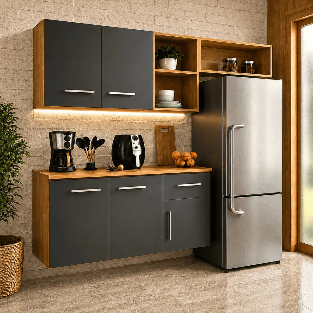 Armário de cozinha compacto Blue Moby