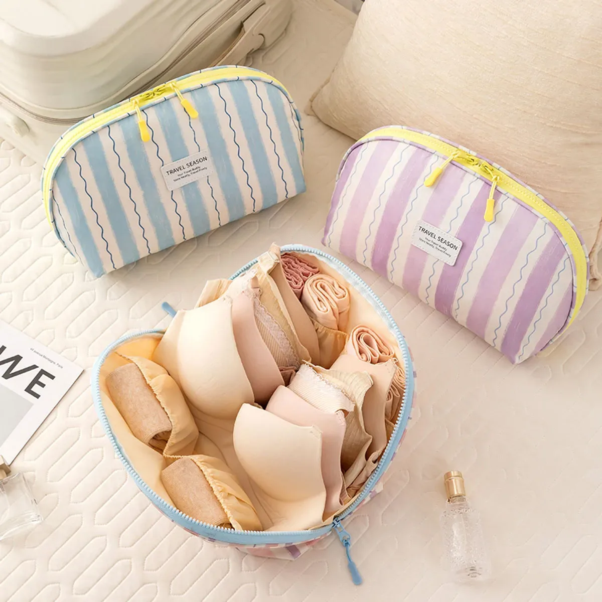 Bolsa organizadora para roupas íntimas e acessórios