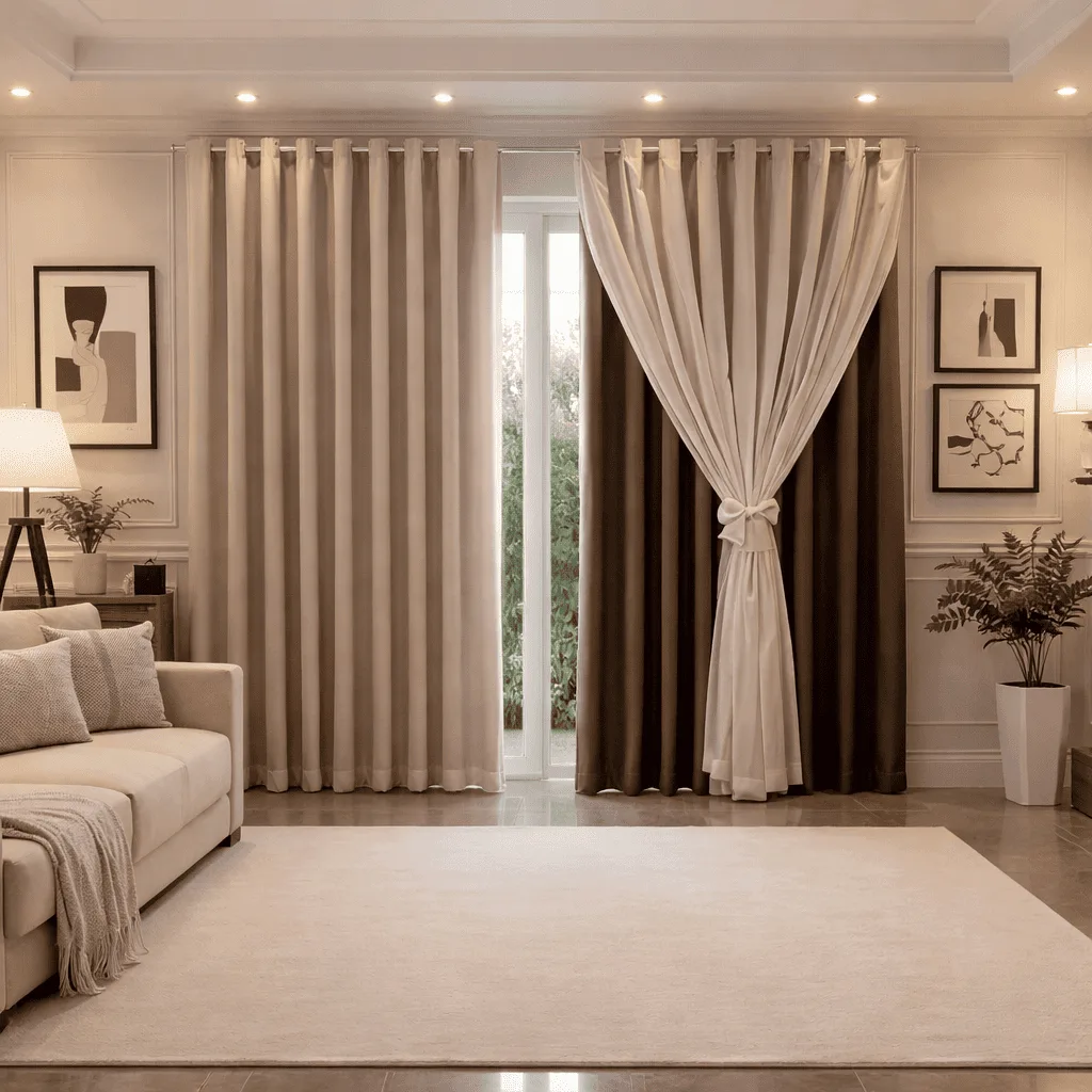 Cortina MADRI LUXO 3,00 x 2,50 c/ VOIL Branco