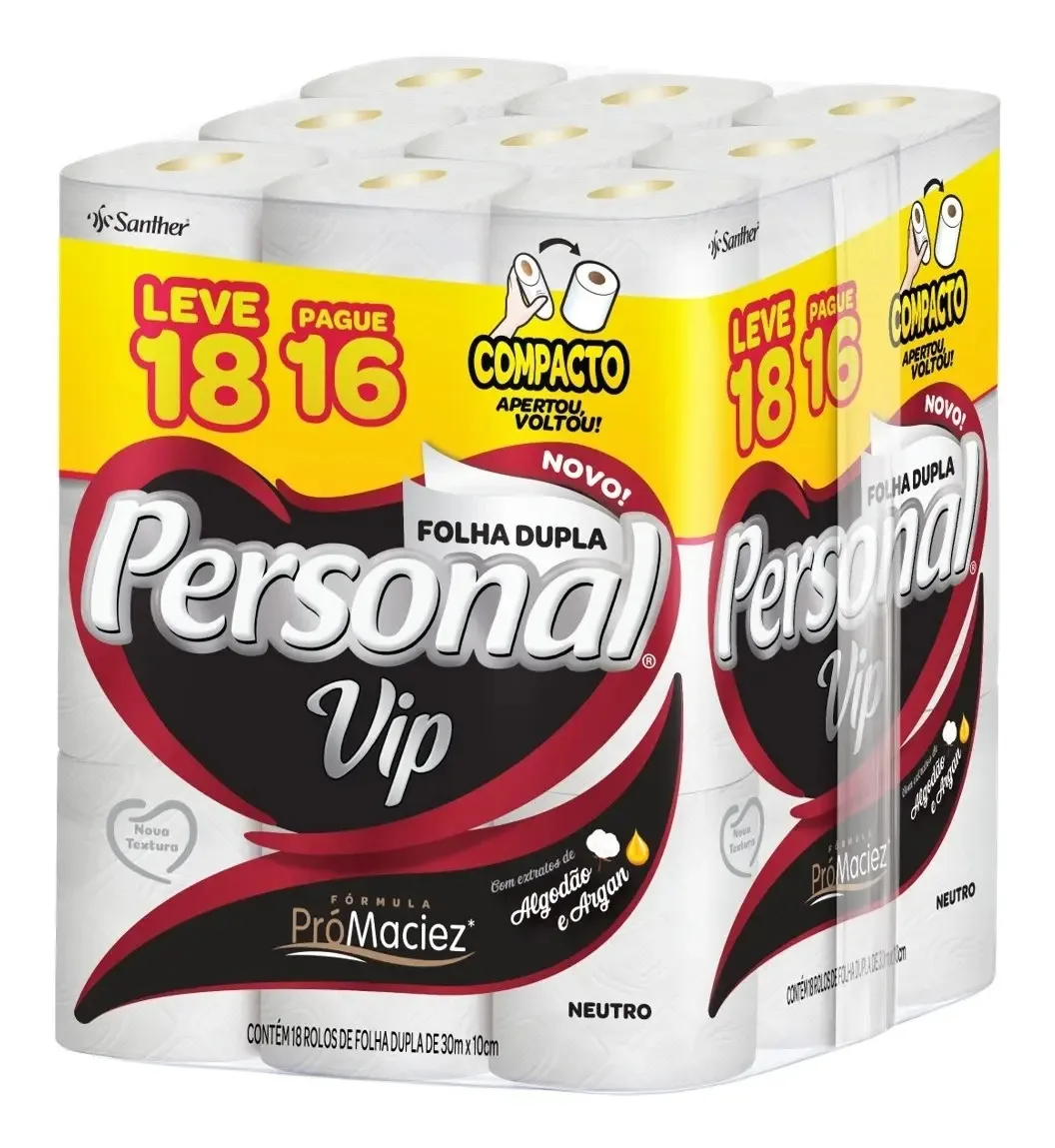 Papel higiênico Personal folha dupla com 30 m