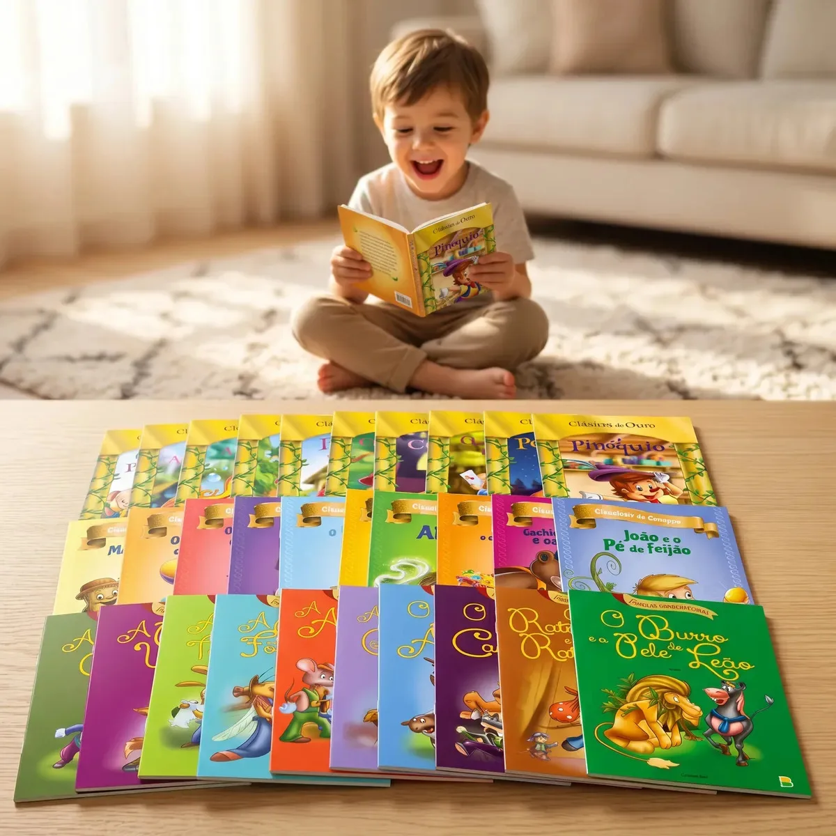 Kit de livros infantis com 30 volumes