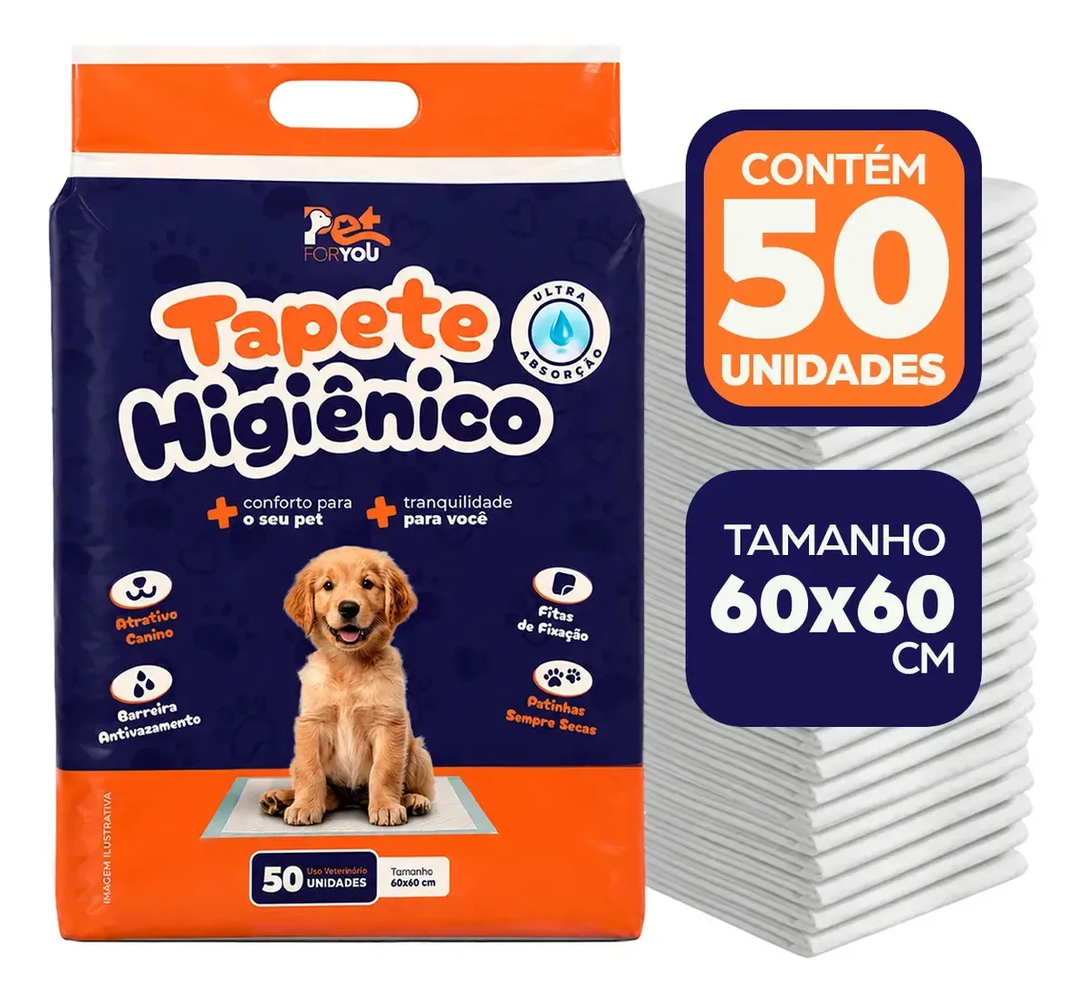Tapete higiênico descartável para cães e gatos