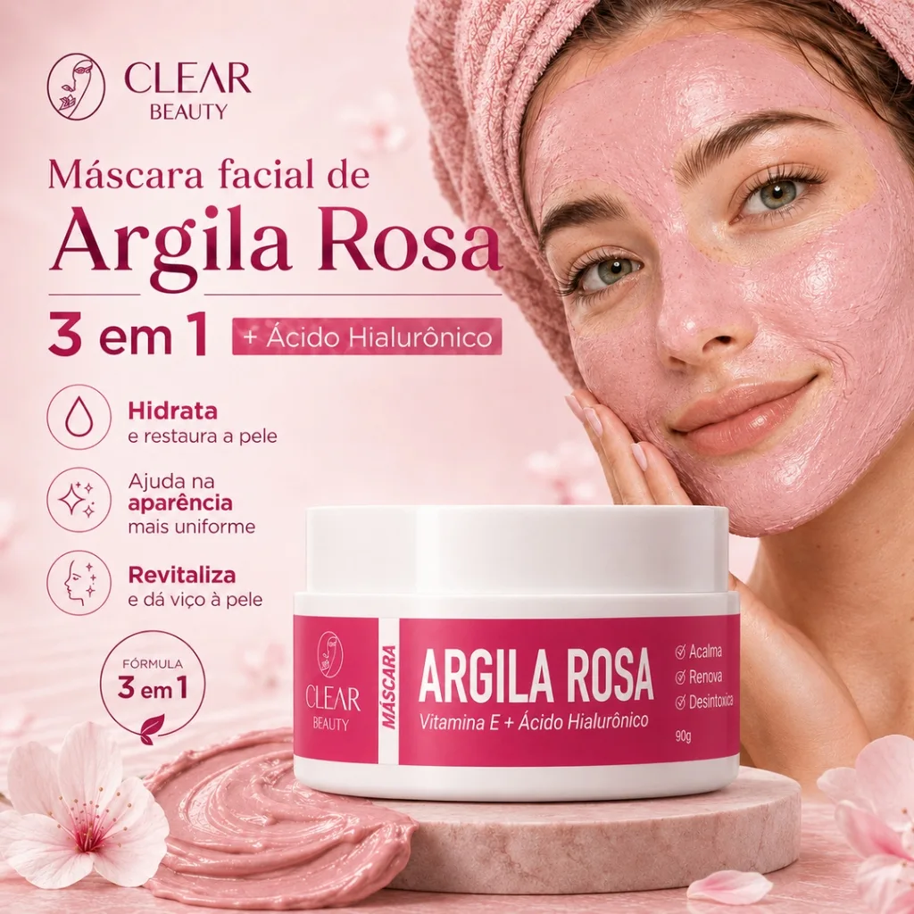 Máscara facial Clear Beauty 3 em 1