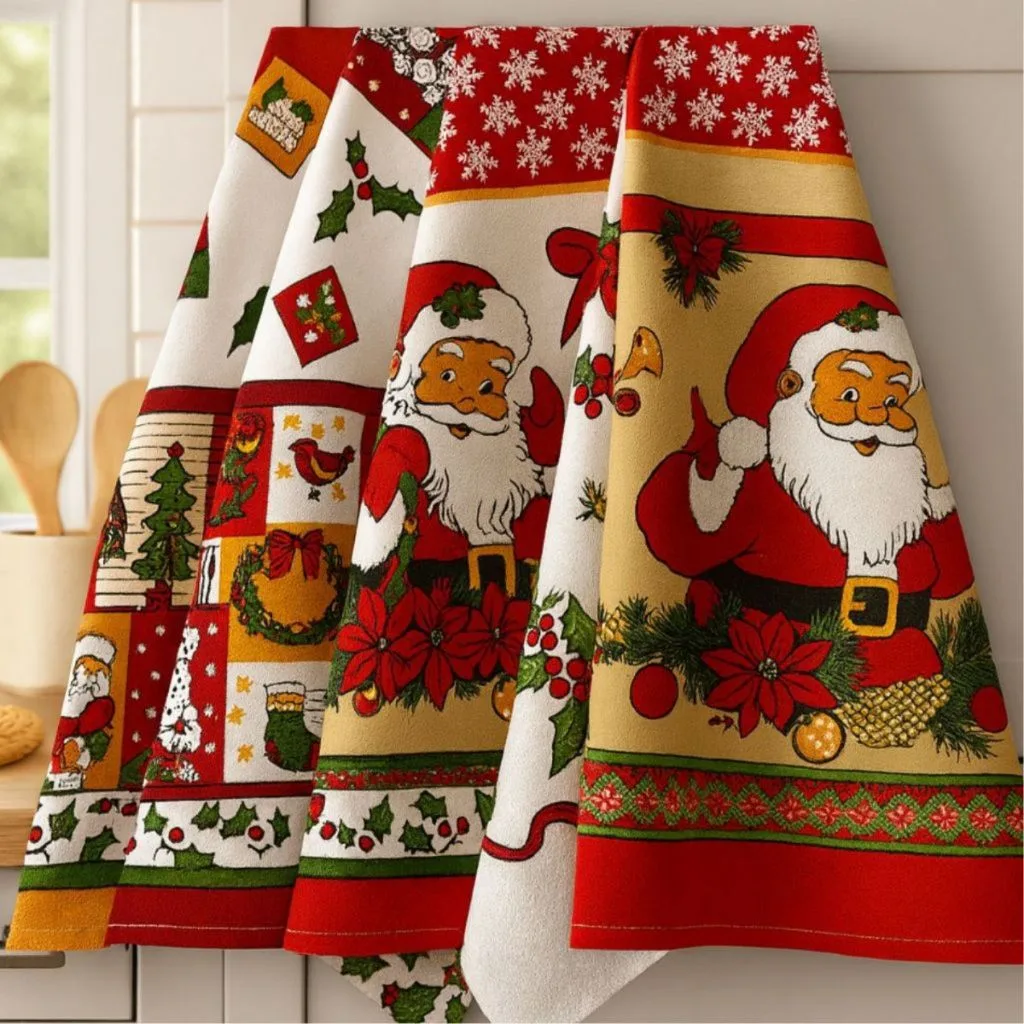 Kit com 5 panos de prato estampados