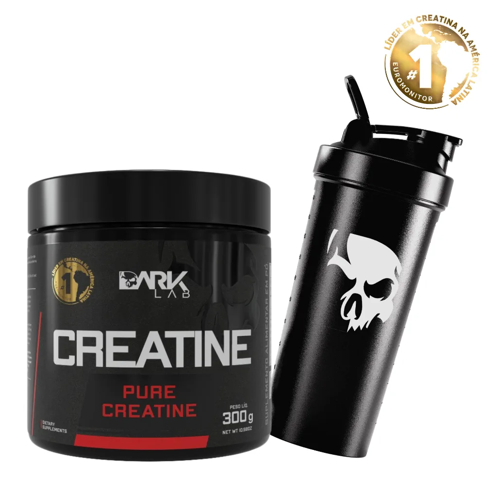 Creatina monohidratada Dark Lab com coqueteleira