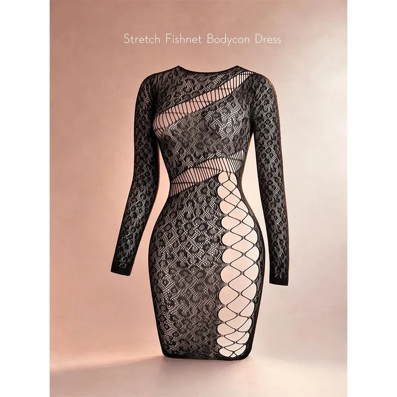 Vestido de praia feminino em tela vazada