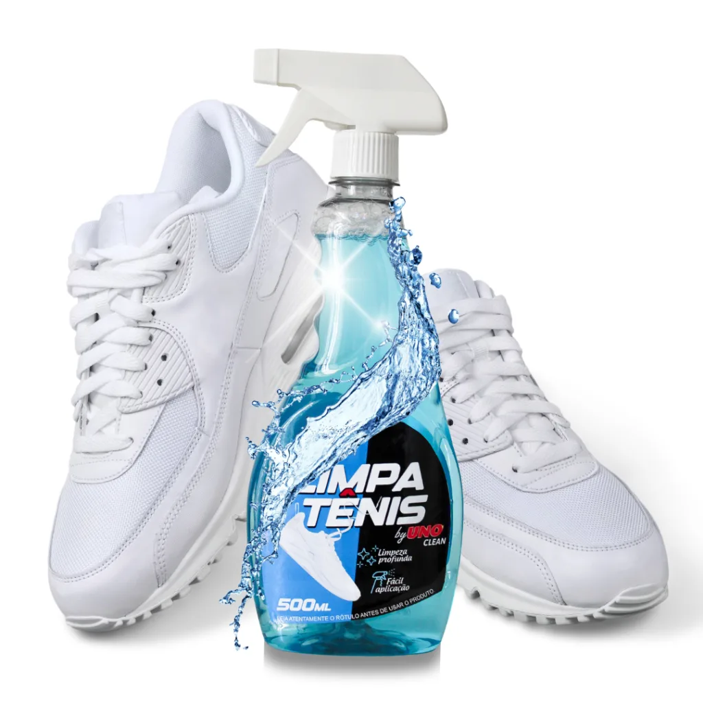 Spray para limpeza profunda de tênis