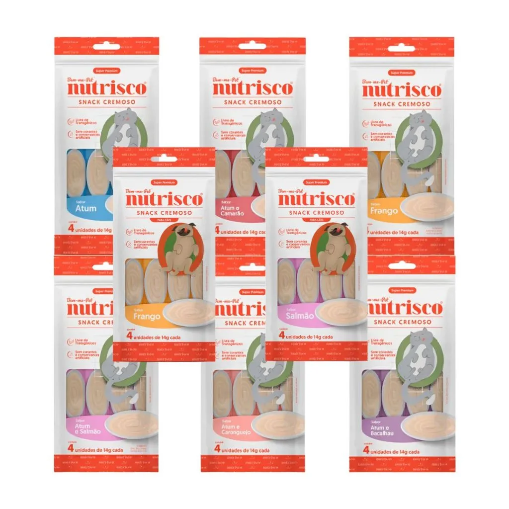 Petisco cremoso Nutrisco para cães e gatos