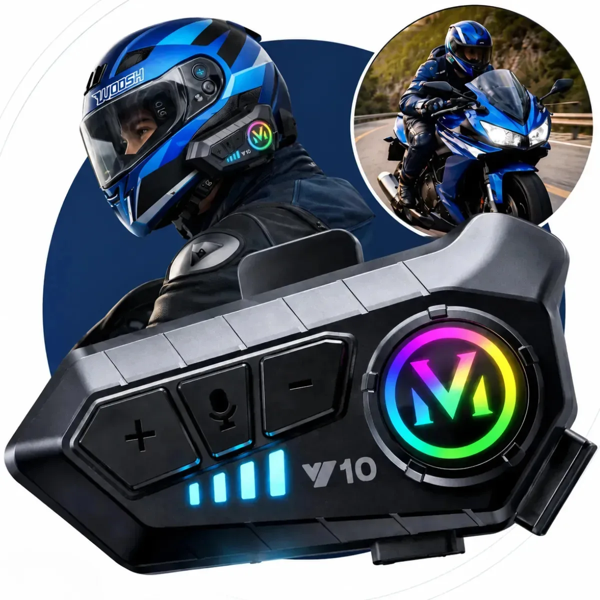 Intercomunicador sem fio para capacete