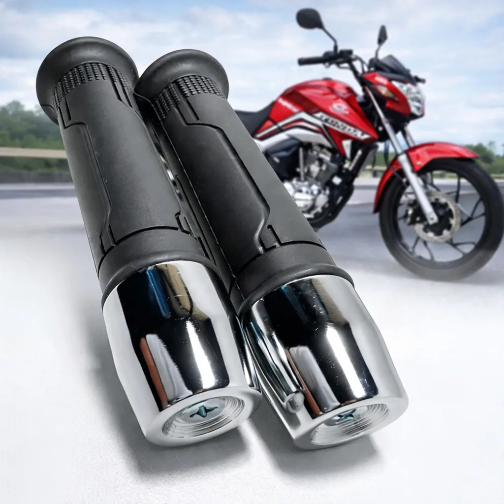 Manopla cromada para guidão de moto PCX