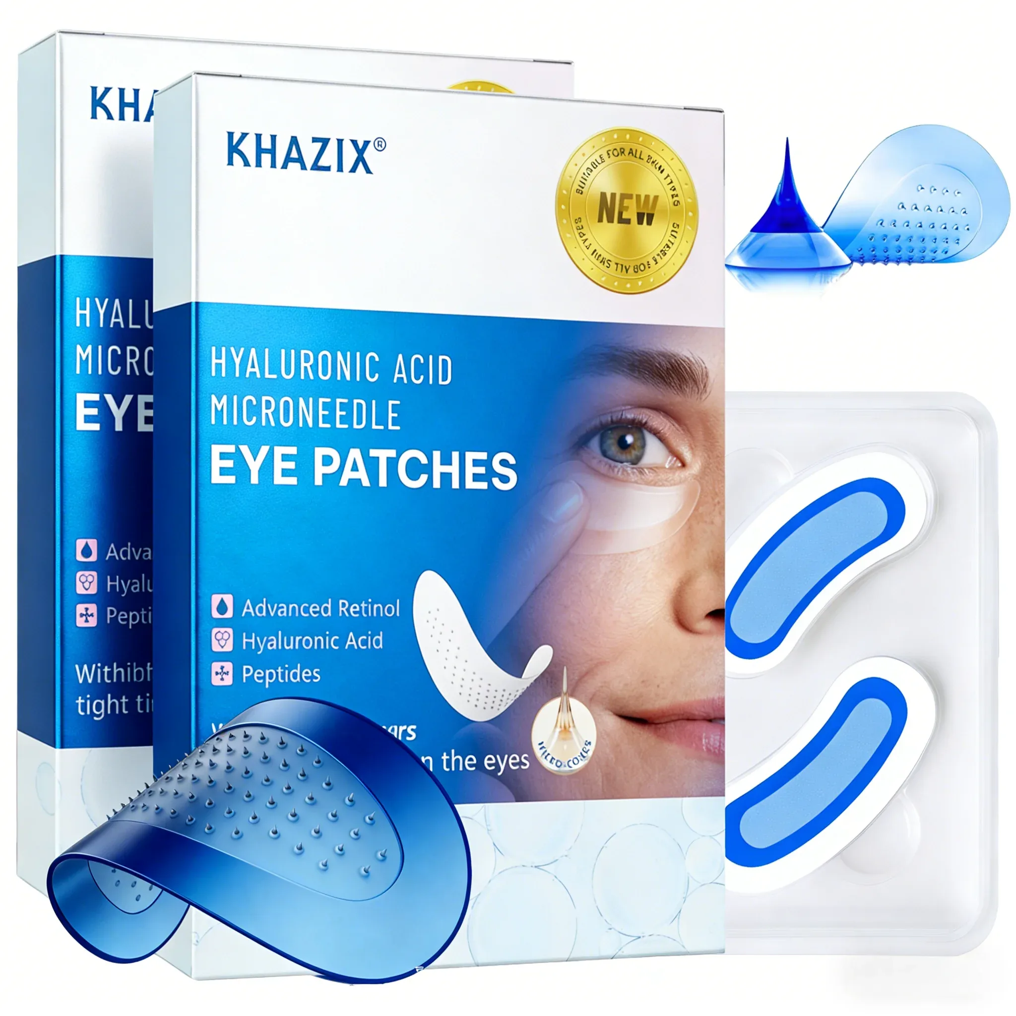 Tapa-olhos com microagulhas de retinol
