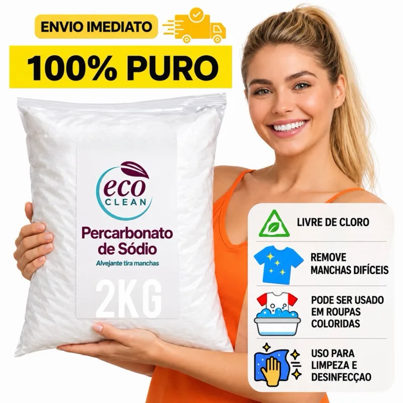 Percarbonato de sódio Eco Clean para limpeza