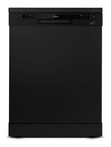Lava-louças Midea para 14 serviços na cor preta