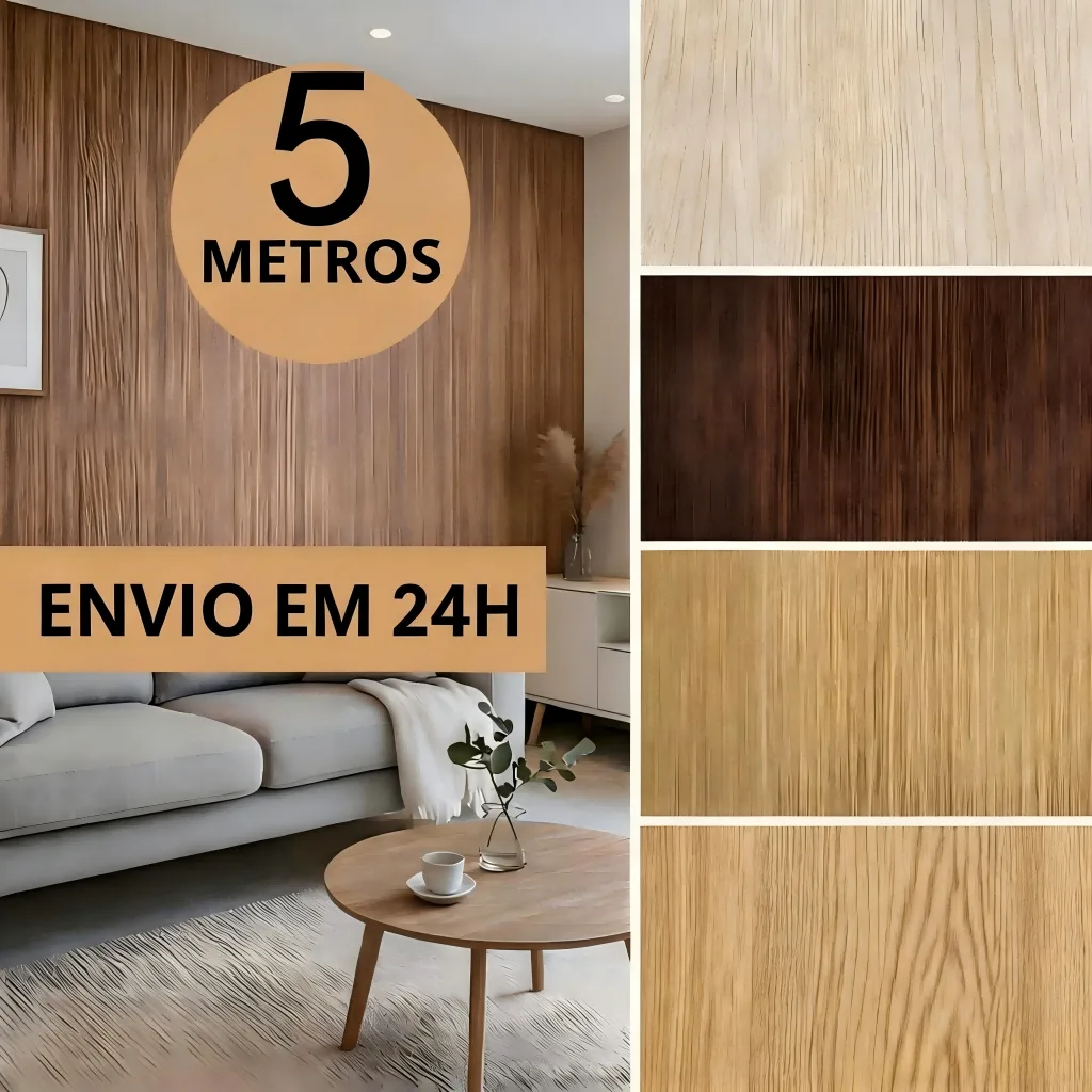 Papel adesivo amadeirado para móveis