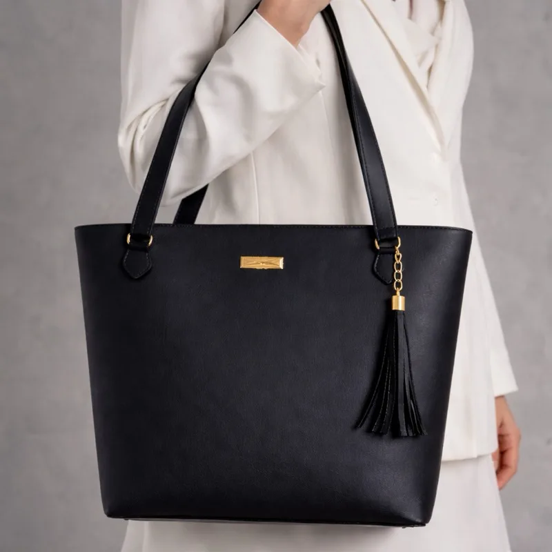 Bolsa sacola feminina com zíper reforçado