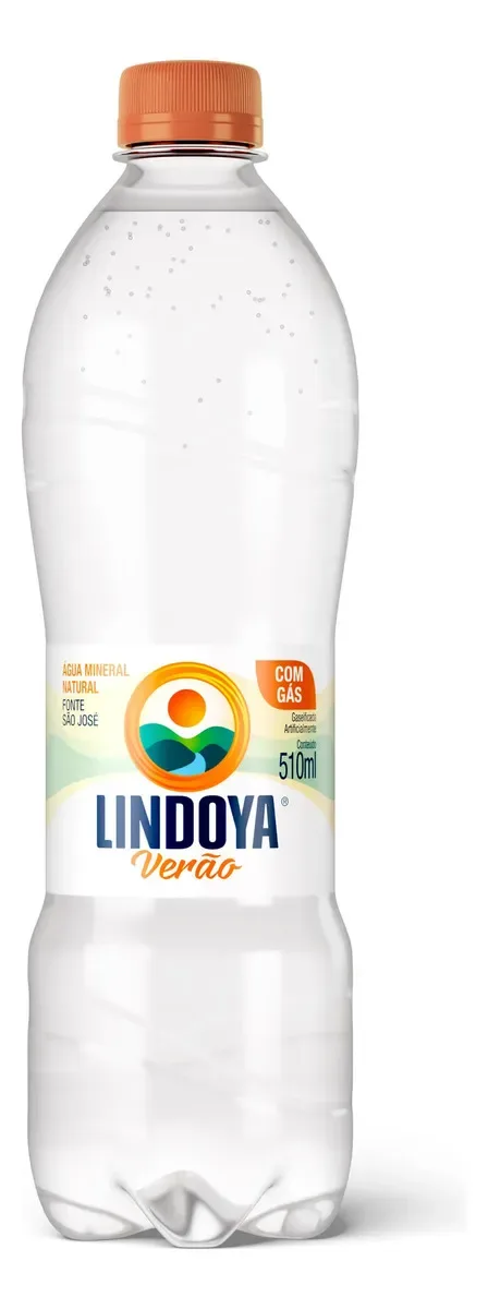 Água mineral Lindoya Verão com gás em kit de 12 unidades