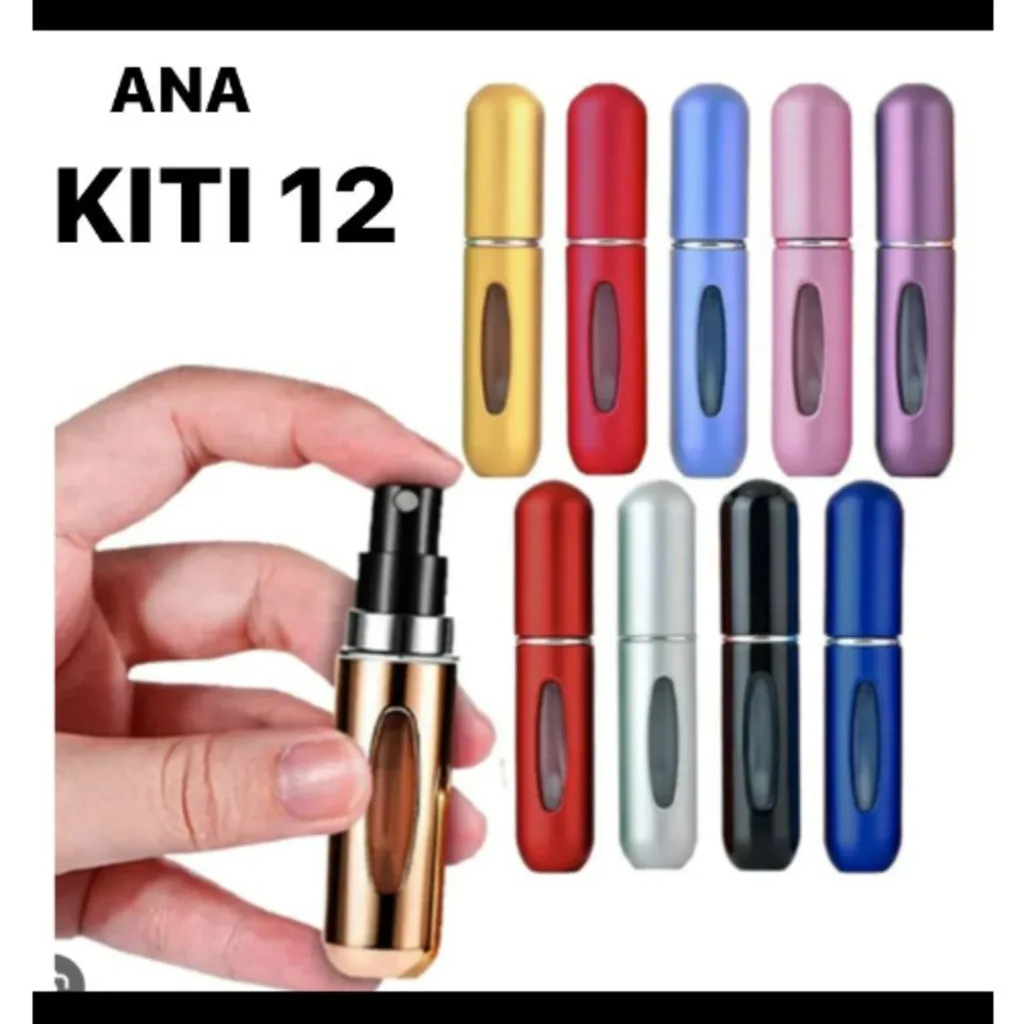 Kit com 12 frascos portáteis para perfume