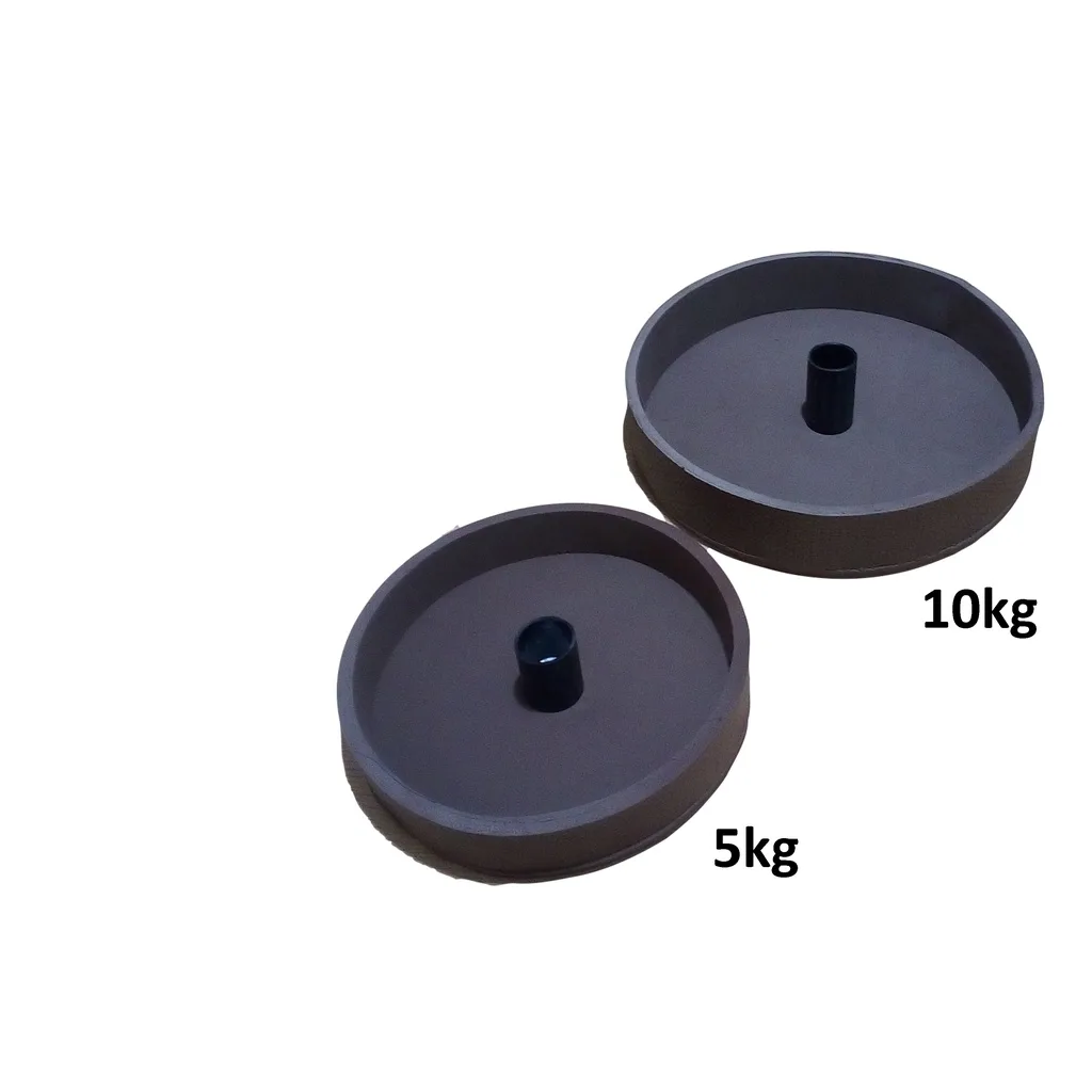 Forma para anilha de concreto com kit de 10 e 5 kg