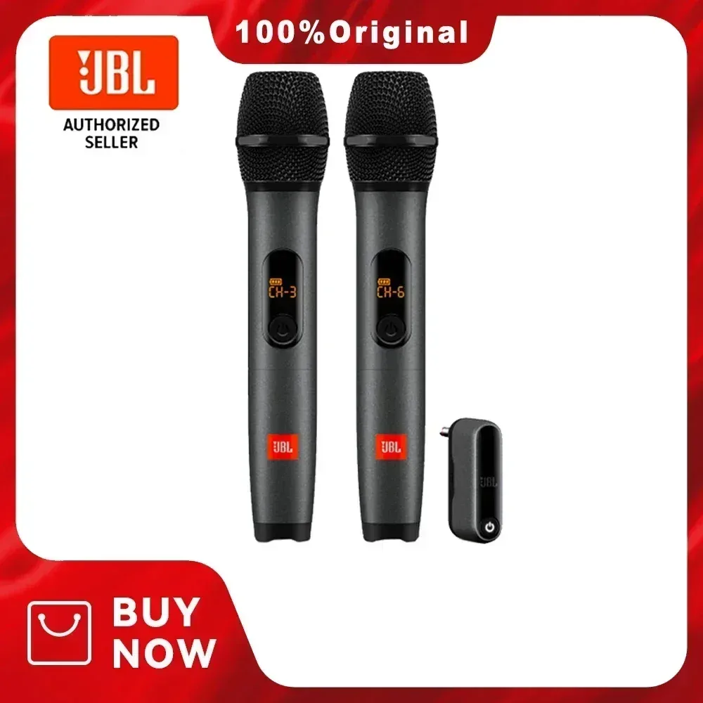 Microfone sem fio JBL com canal duplo