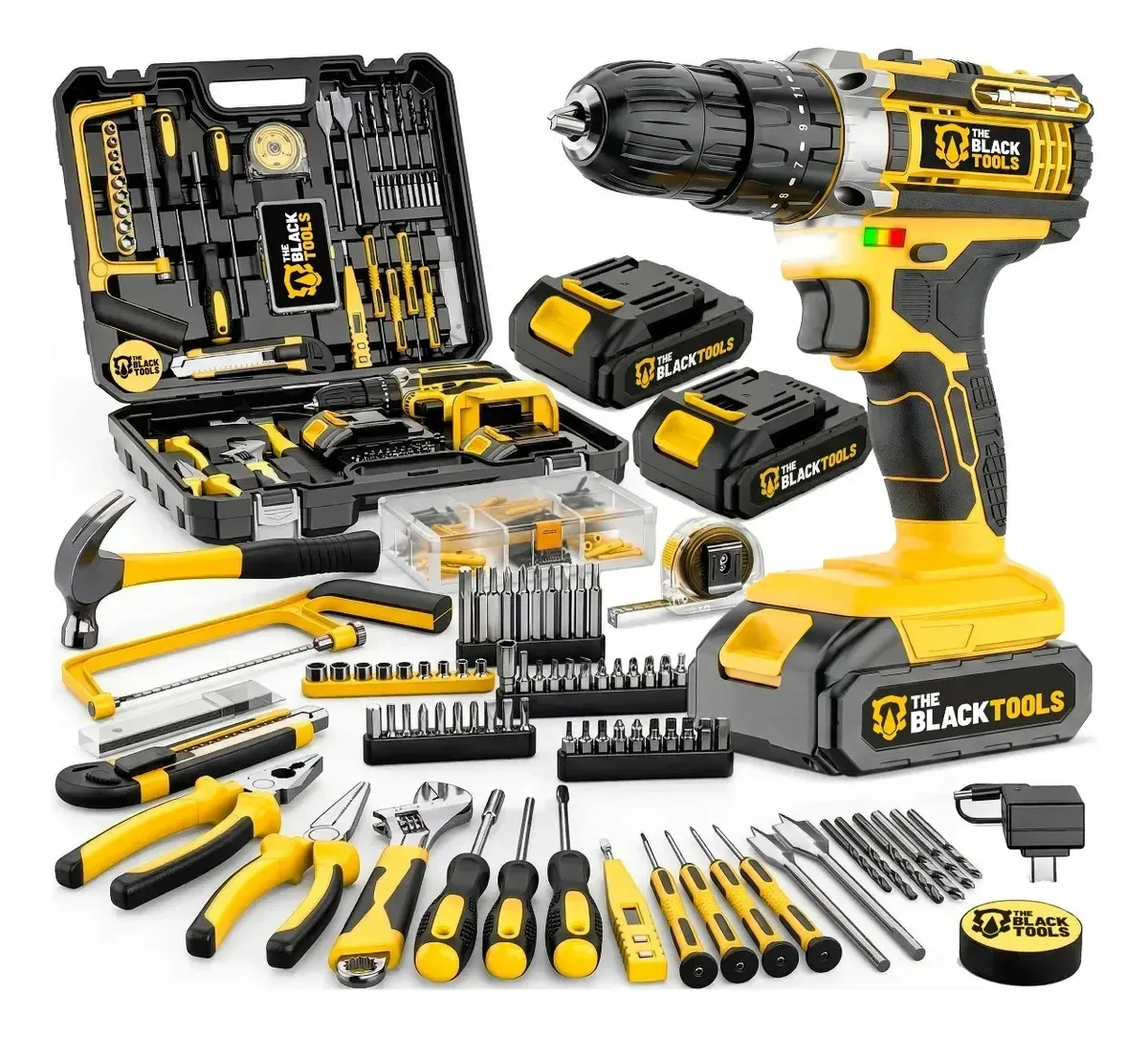 Parafusadeira e furadeira de impacto The Black Tools TBKIT17