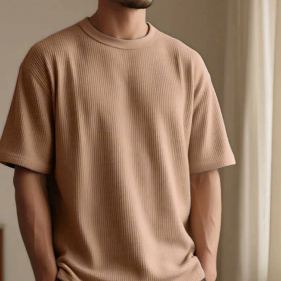 Camiseta oversized básica de corte reto