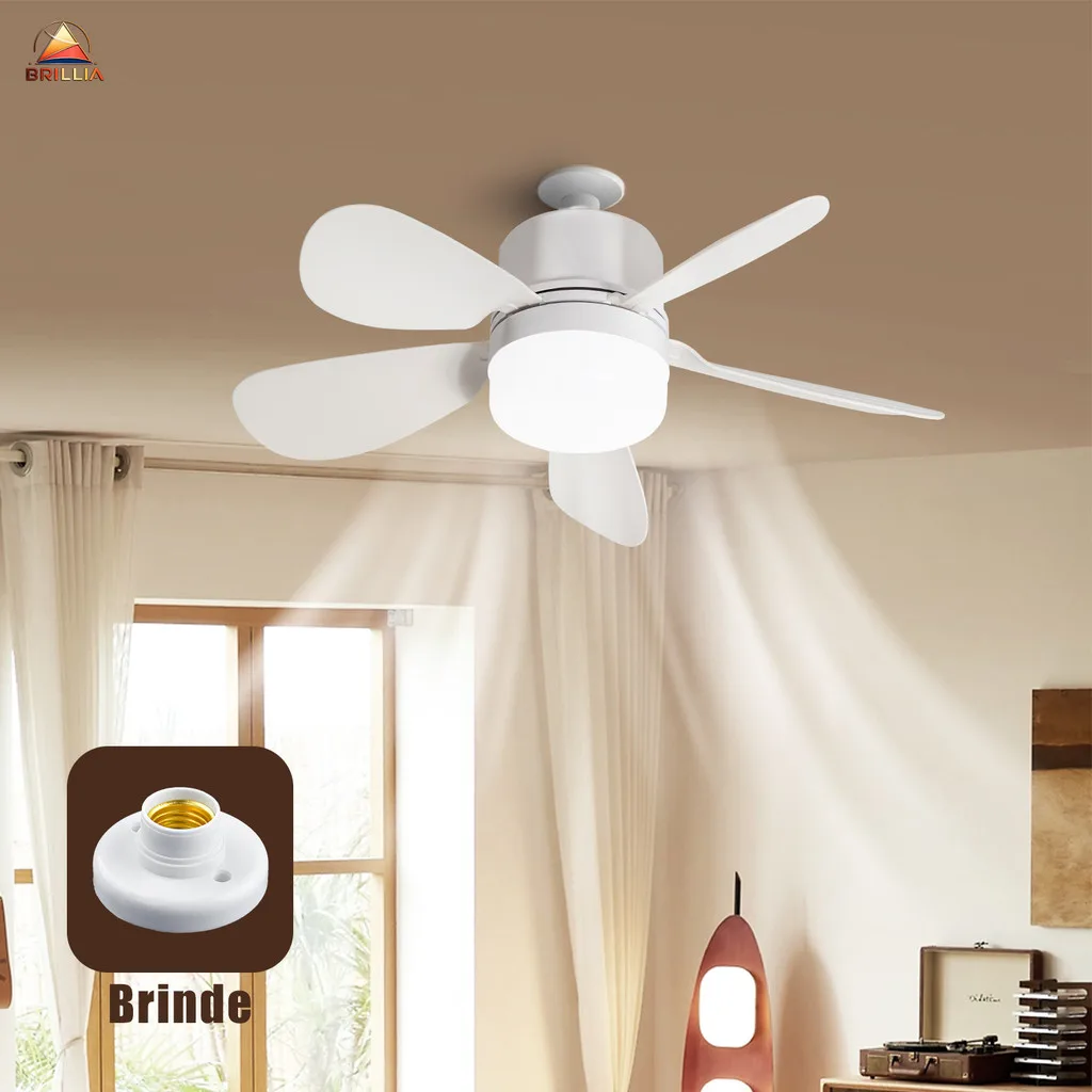 Ventilador de teto com luz e controle remoto