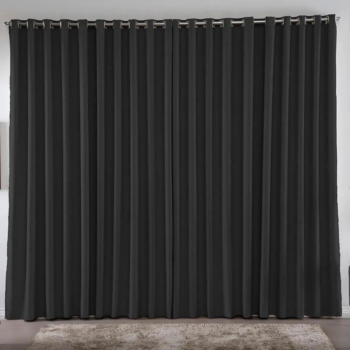 Cortina blackout Texfine preta de 4 por 2,8 metros