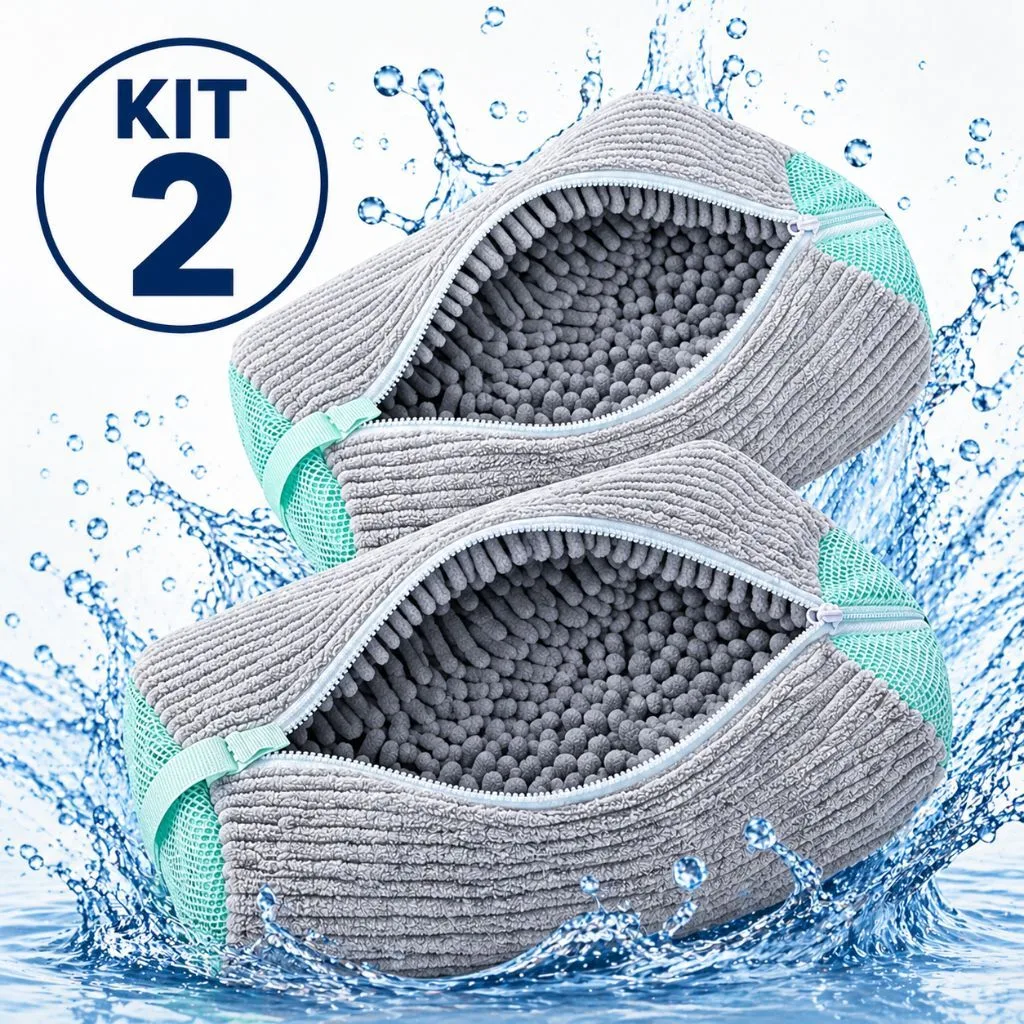 Kit 2 Sacos lavar Tênis Sapato para Máquina de Lavar