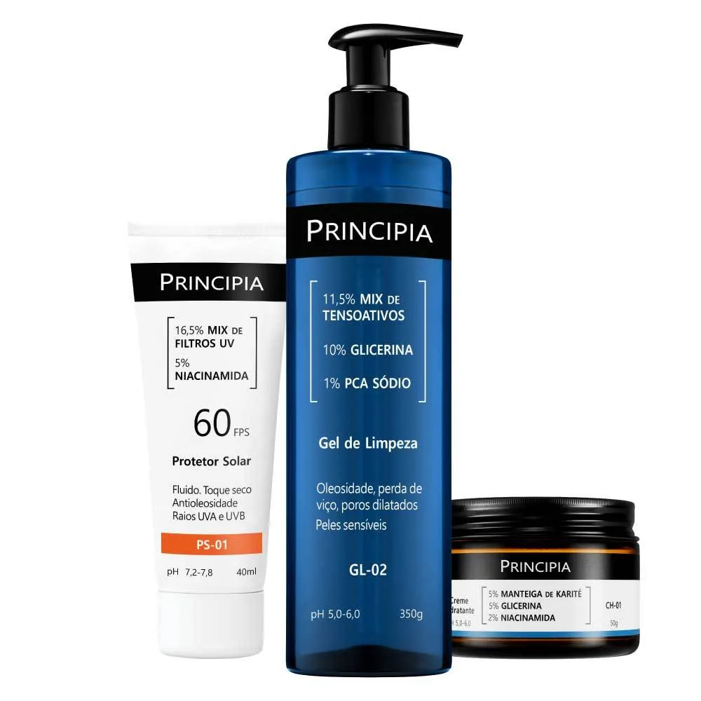 Kit Principia para peles sensíveis com proteção solar