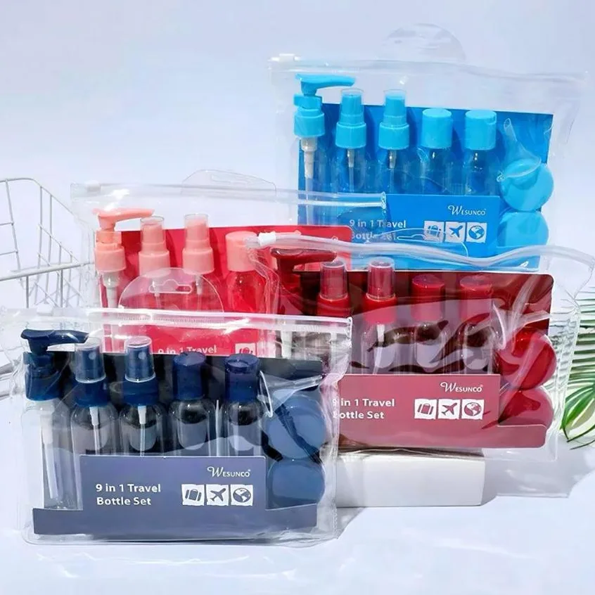 Kit com 10 frascos de viagem