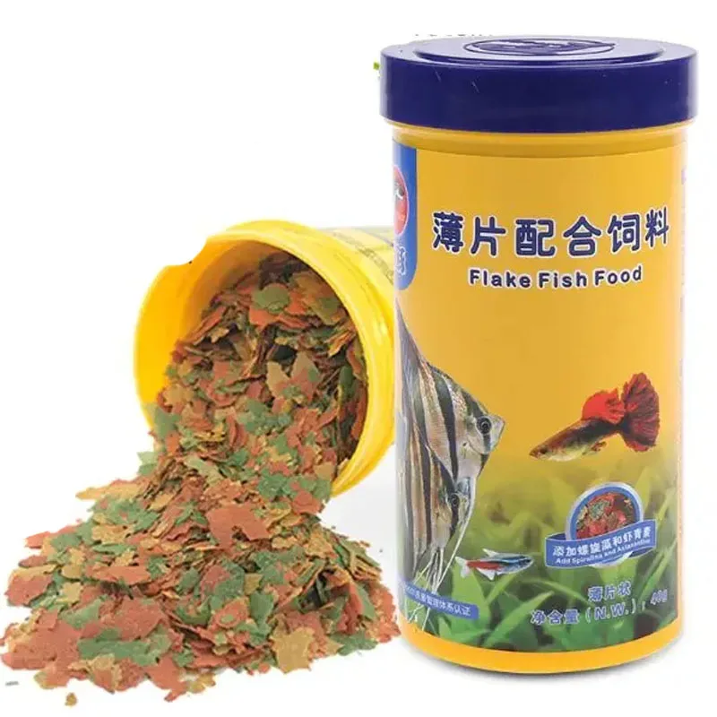 Ração em pellets para peixes ornamentais