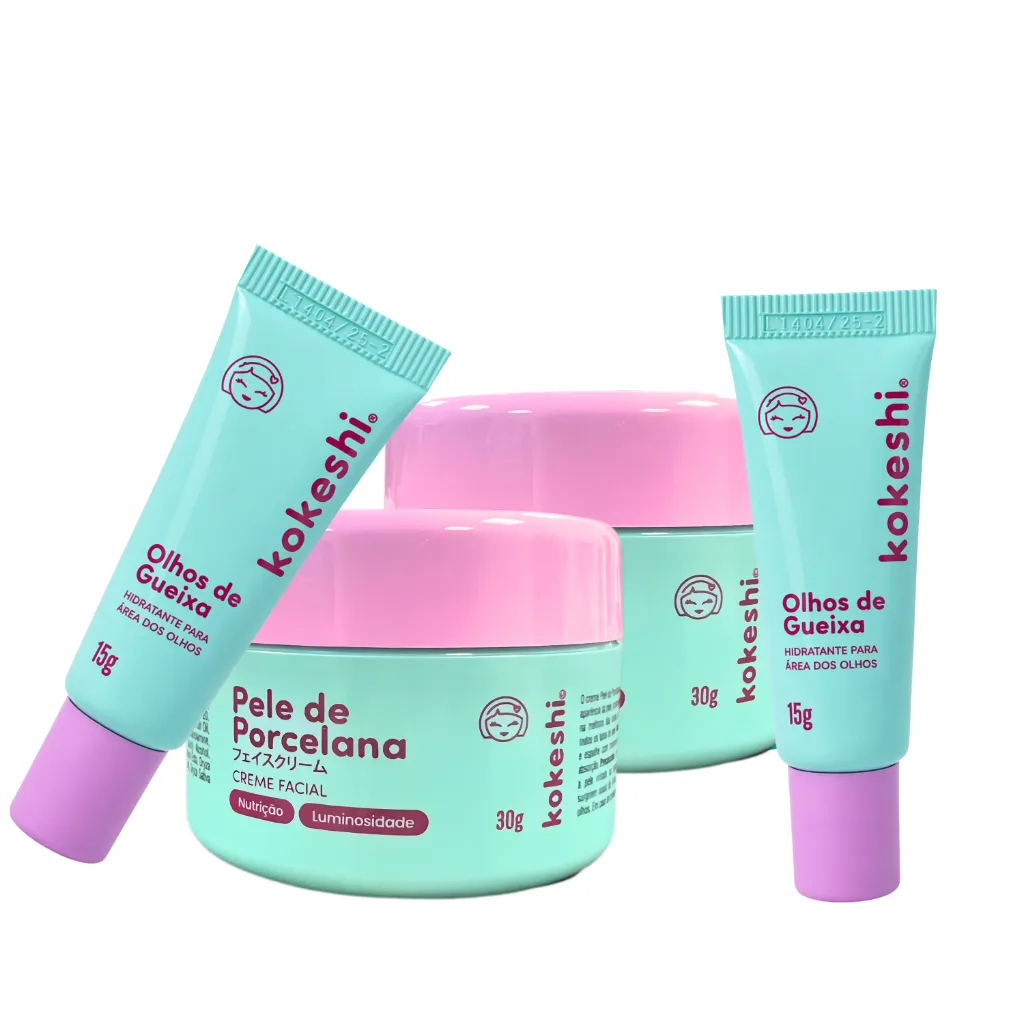 Kit facial Kokeshi com dois cremes hidratantes