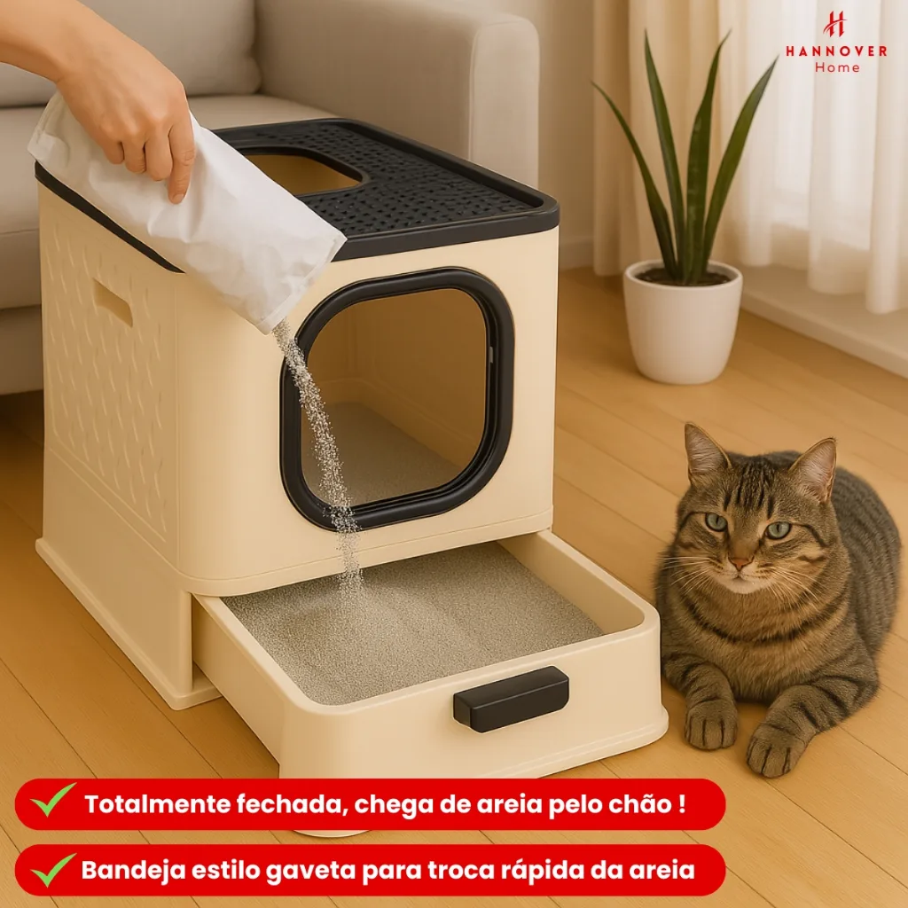 Caixa de areia fechada para gatos Furba